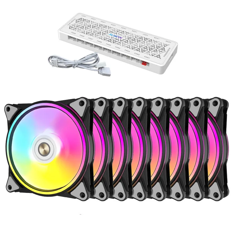 New Computer Case 120mm Fan RGB 3PIN Colorful Lamp Radiator Cooler Mute PC 12V DC ARGB Ventilador Chassis Fans CPU Cooler