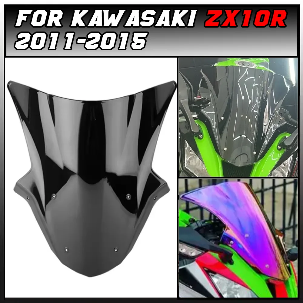

For Kawasaki Ninja ZX-10R ZX10R ZX 10R 2011 2012 2013 2014 2015 Motorcycle Screen Windshield WindScreen Double Bubble