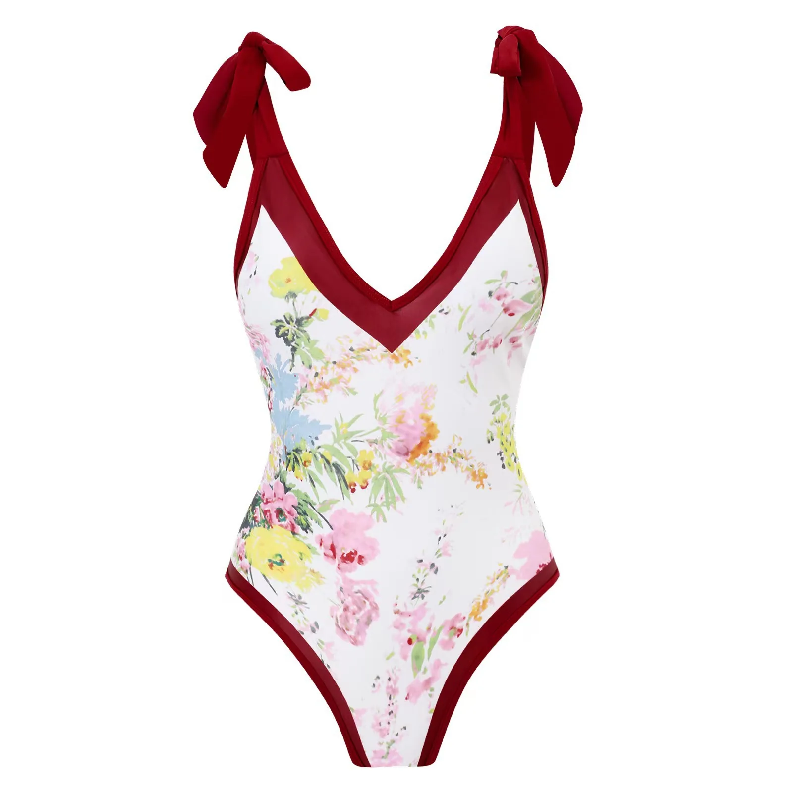 Maillot de bain une pièce sexy pour femmes, bikini deux pièces, jupe à lacets, ensemble robe longue en mousseline de soie, nouvelle collection 2025