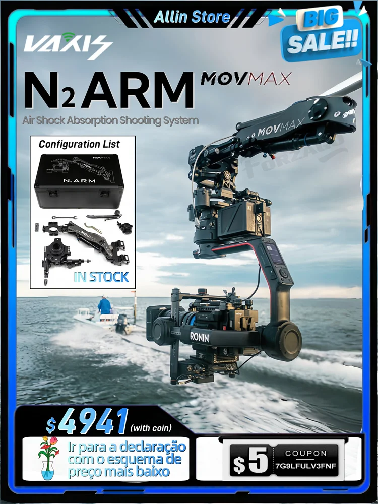 VAXIS MOVMAX N2 Air Arm N2 Mini Air Arm Car Shock Absorber Professional System Movie ShootingHang Arm Payload 40kg for FilmVide0