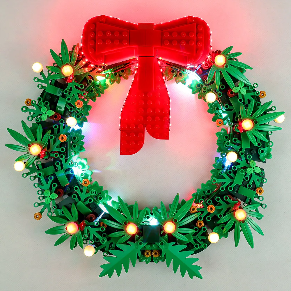 LED Light Kit for Christmas Gifts Wreath 2-in-1 40426 Building Blocks Set (NOT Include The Model)