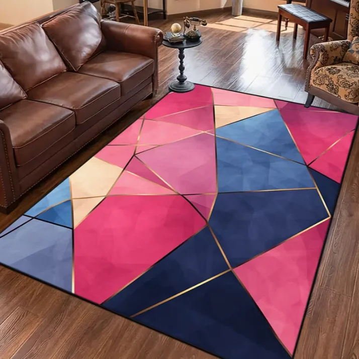Tapis multicolores à motifs géométriques, antidérapant, pour bureau, chambre, salle de jeux, entrée d'hôtel, décoration moderne pour la maison, tapis pour salon