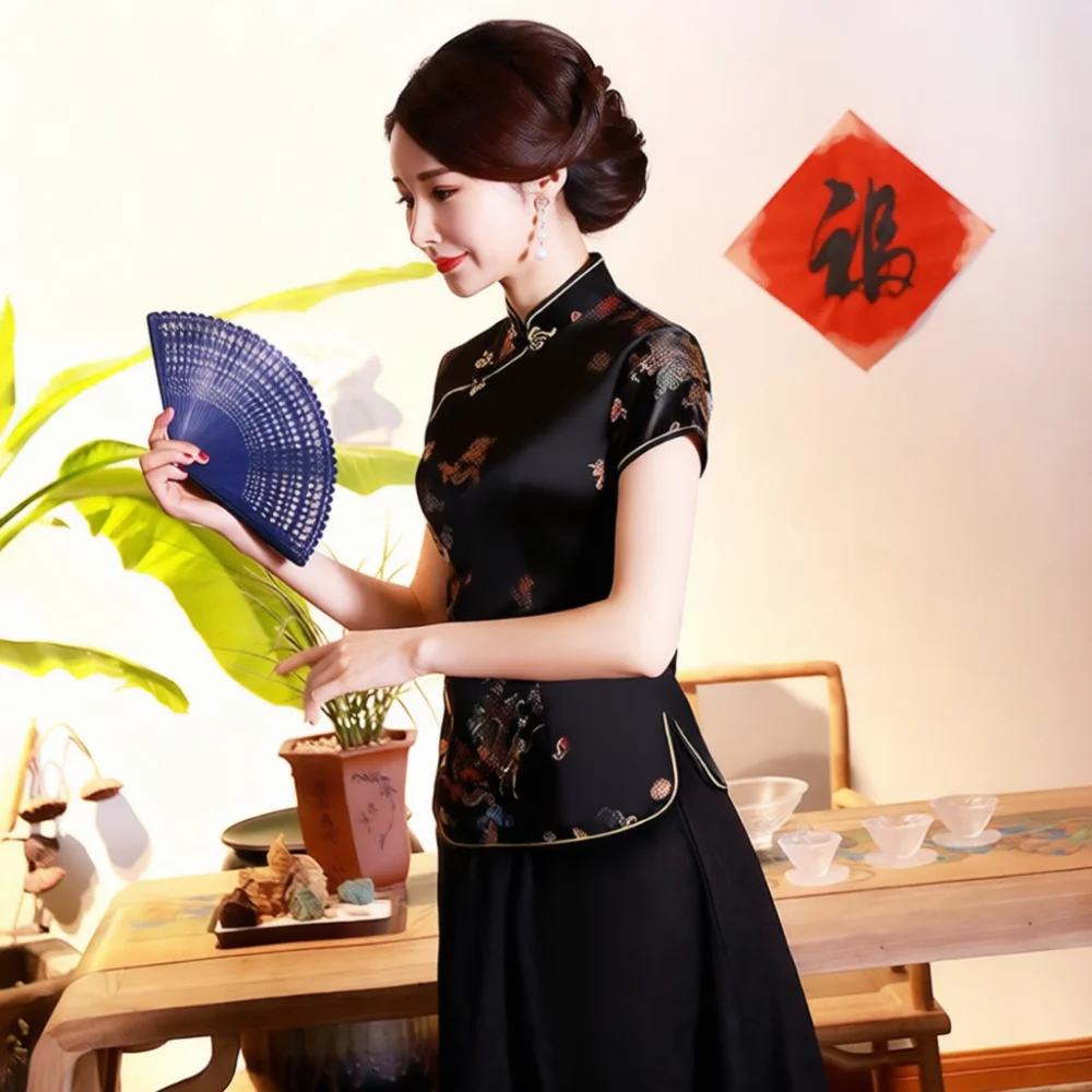 Elegant Chinese Floral Cheongs - Women Formal Wear Ethnic ulasan dan harga