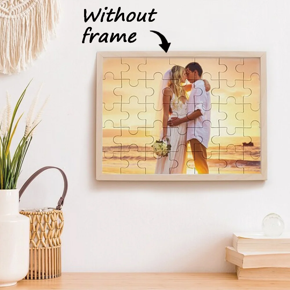 Customized Wooden Photo Jigsaw 35/300/500/1000pcs Personalized Memory Puzzle for Birthday Celebration