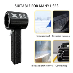 NEW X64 Handheld Turbo Jet Fan Car Violent Air Blower Wireless Air Gun 64mm Brushless Motor Powerful Electric Strong Dust Blower