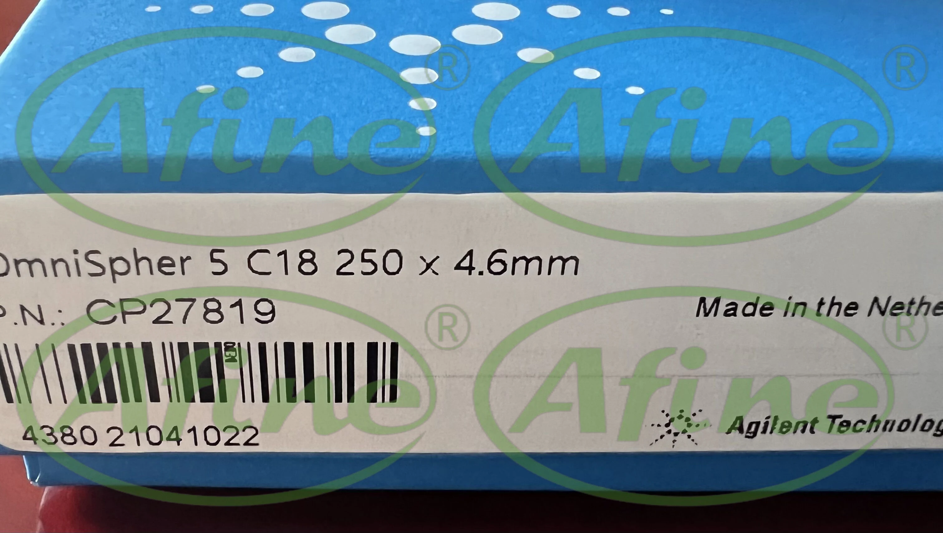 AFINE Agilent Omnispher C18 SS Chromsep Cartridges, 110 Å, 25 cm, 4.6 mm, 5 µm: CP27823 (3/pk) and CP27819 (replacement, 1/pk)