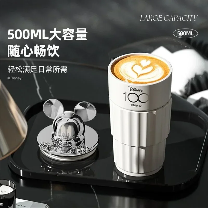 Disney Cartoon 100° anniversario Topolino Minnie Tazza d'acqua per bambini Tazze in ceramica Manico Tazza da caffè