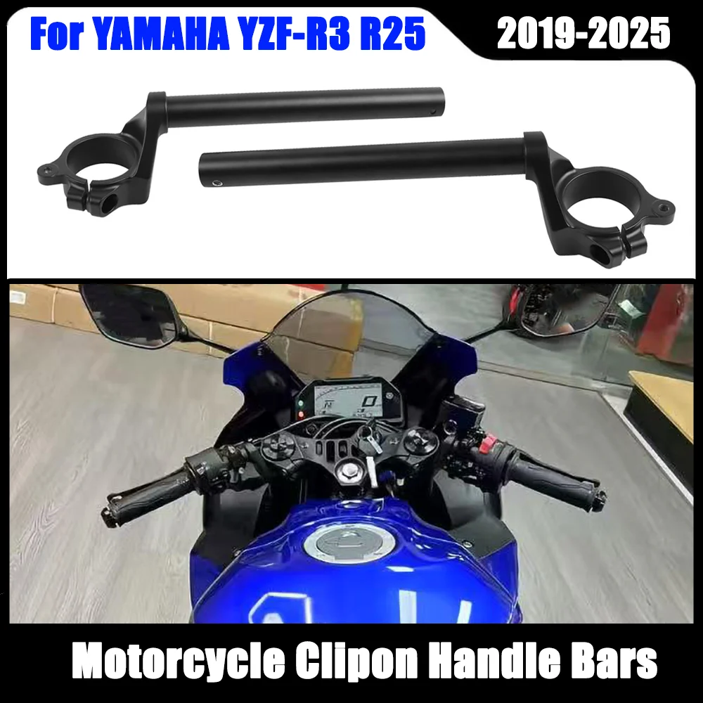 

For YAMAHA YZF-R3 YZF R3 YZFR3 R25 R 25 2019-2025 Motorcycle Fork Tube Clip-On Handlebars Clip Ons Handle Bar Grips Accessories