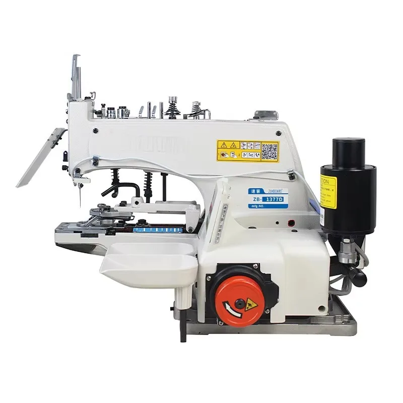 Automatic Chain Stitch Flat-Bed Buttonhole Sewing Machine High Speed Motorized Metal Construction