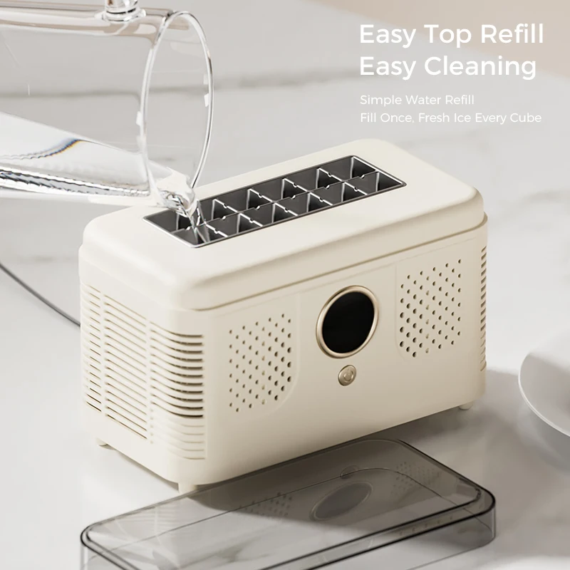 12V/220V Portable Mini Ice Maker for Car Home Dorm Office Camping Automatic Cube Ice Making Box Small Compact Ice Machine view 5