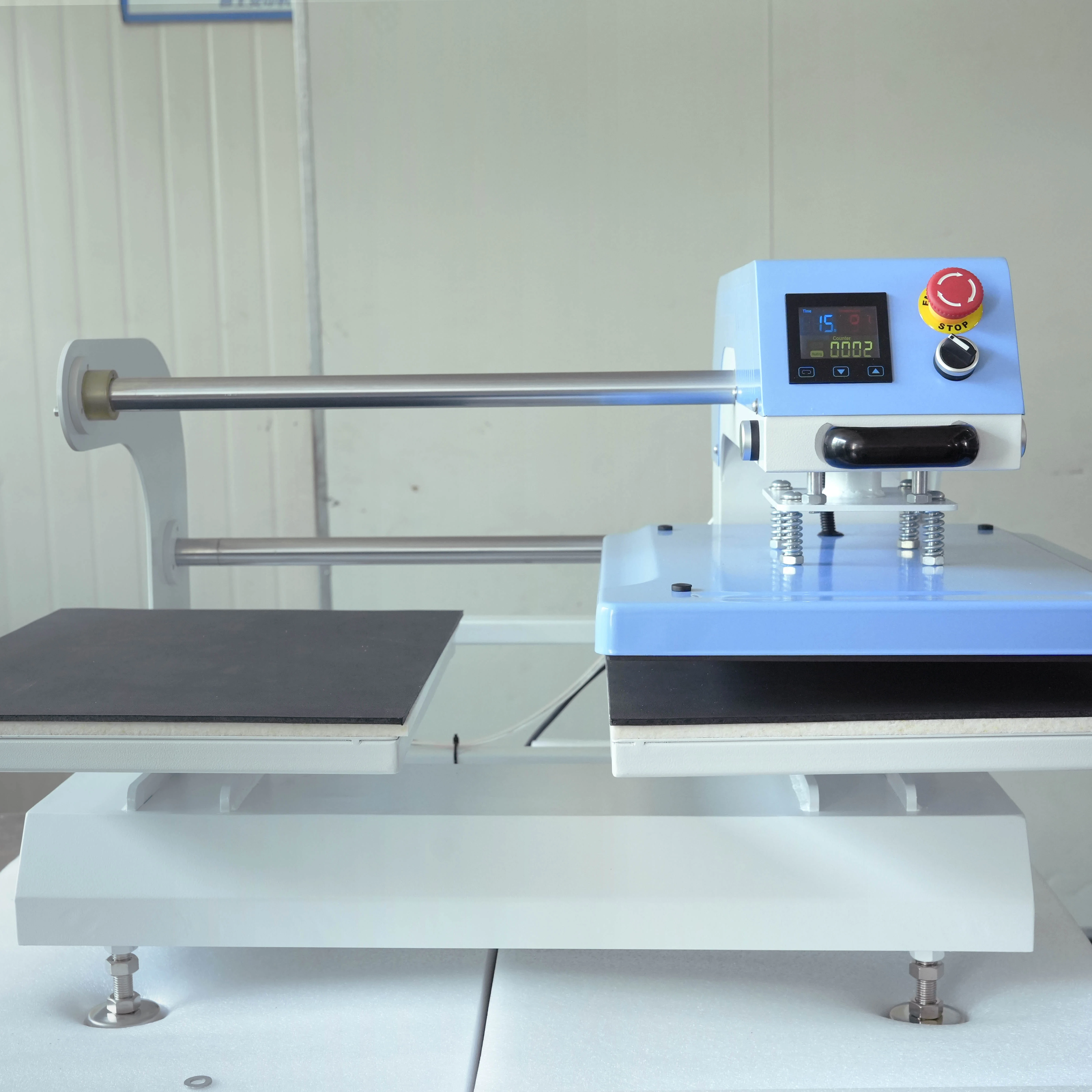 

Sleek & Efficient Heat Press Machine For T-Shirts - 3 Pressure Sizes, Dual-Head, Auto/Manual Modes, Laser Alignment Option