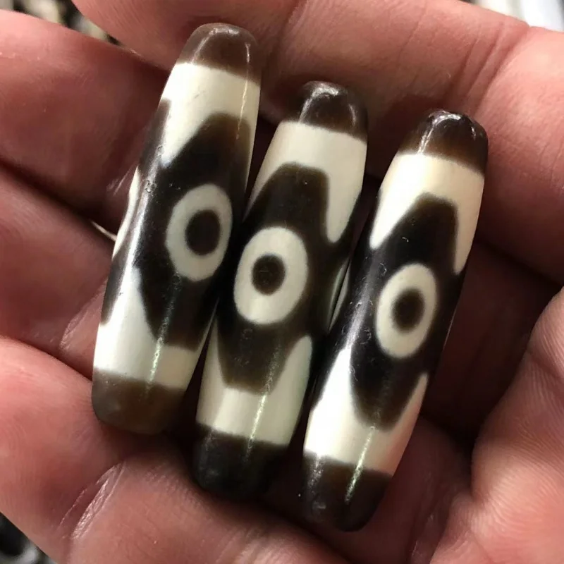 Panda Three-Eye Le Zi Diy Ornament Dzi Agate