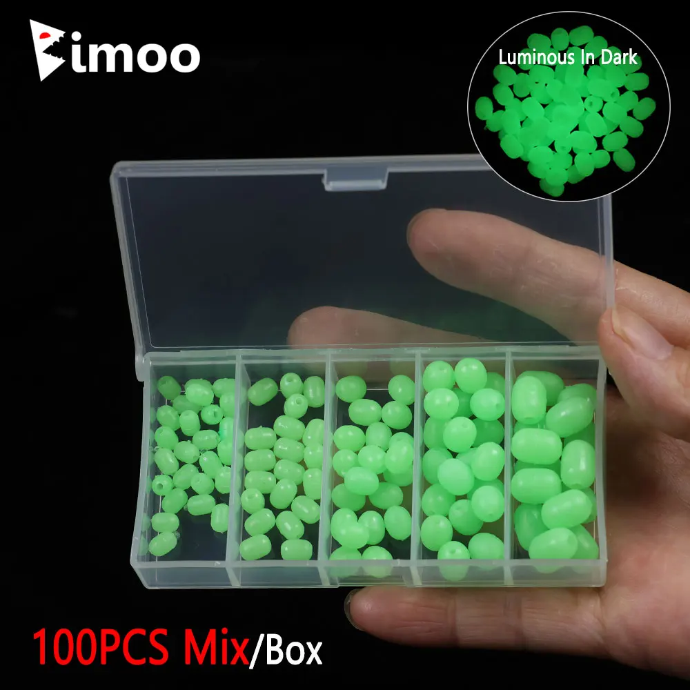 100 Stück Mix/Box Leuchtende Weiche Angelperlen Angelzubehör für Angelrigs, Grundrigs, Schlauchfliegen, Salzwasser-Angelrigs