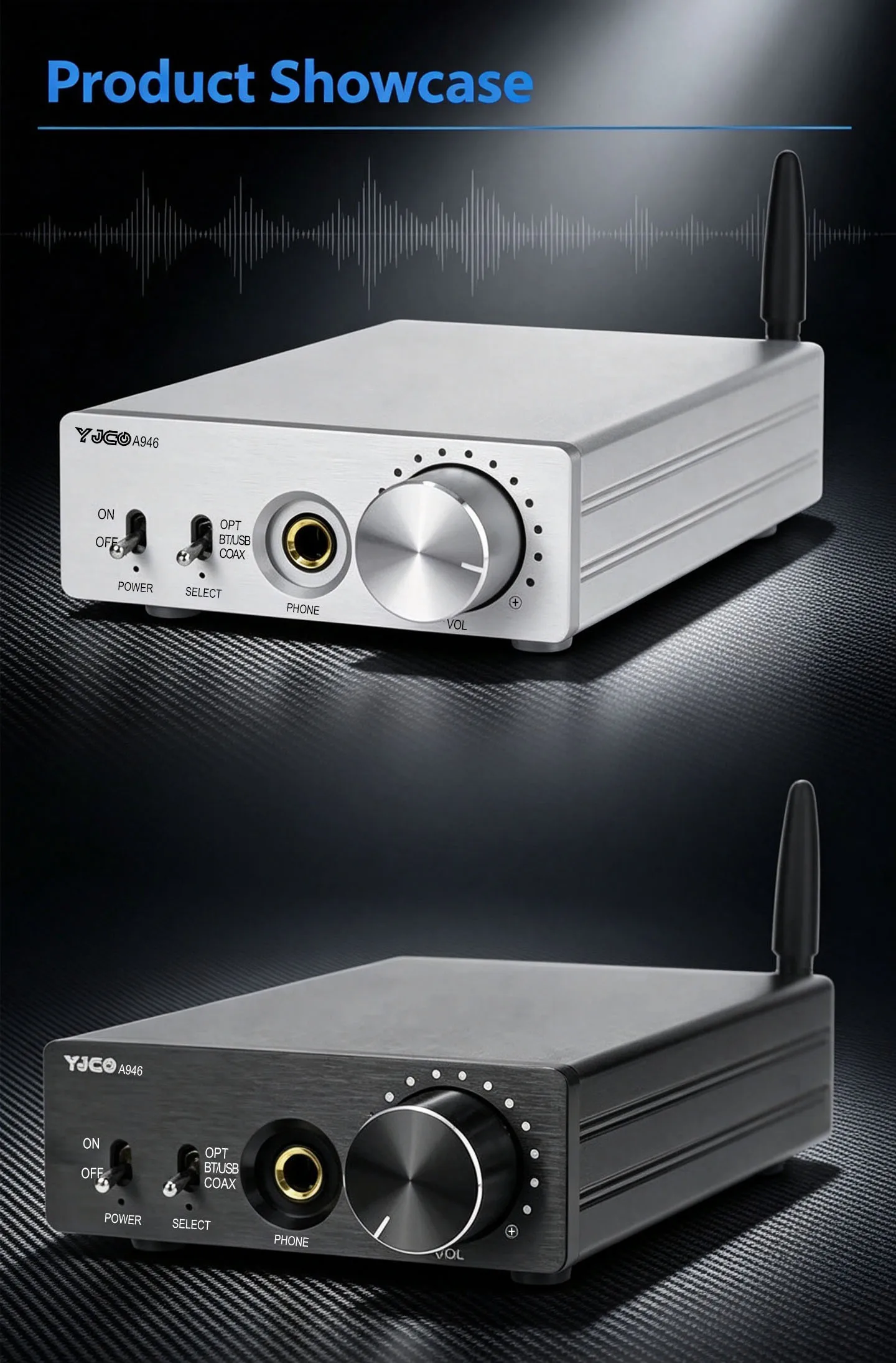 YJCO DAC HiFi Bluetooth 5.4 DAC Kopfhörerverstärker All-in-One CS4398 Decoder QCC3084 Unterstützt LDAC AAC AptX HD Stereo Audio Verstärker – Detail 7