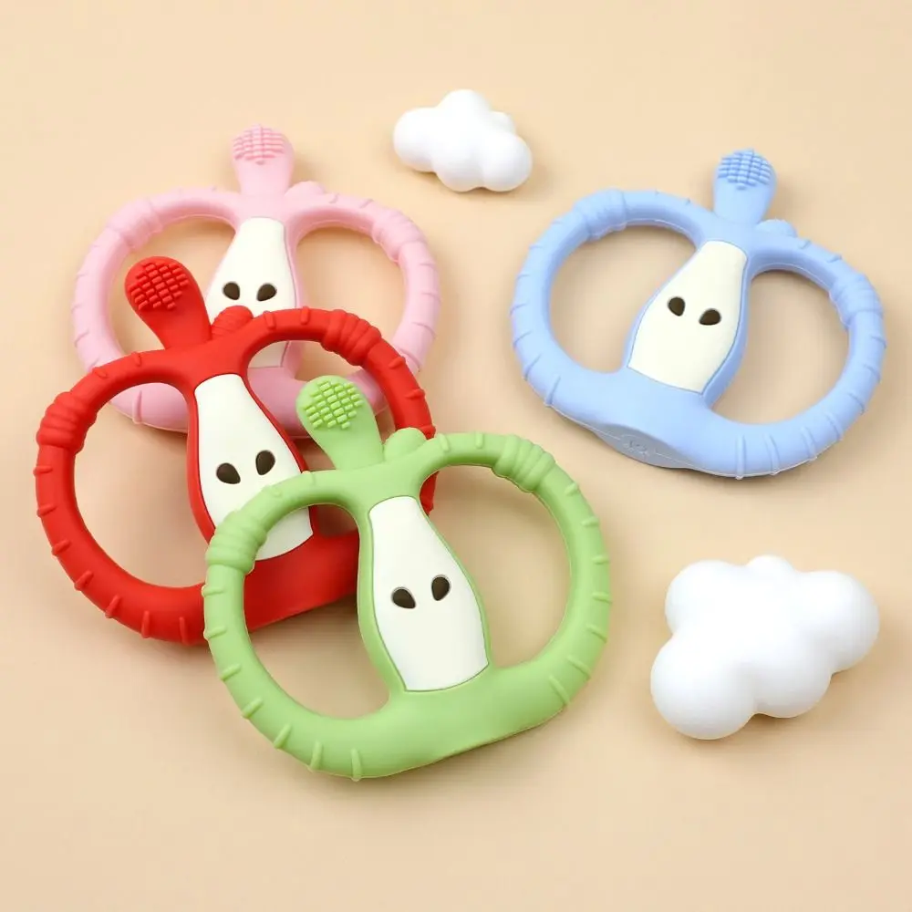 

Fruit Shape Vibrating Teether Food Grade Silicone with Remote Control Chewy Sensory Soft 10-Speed Vibration Modes Teether