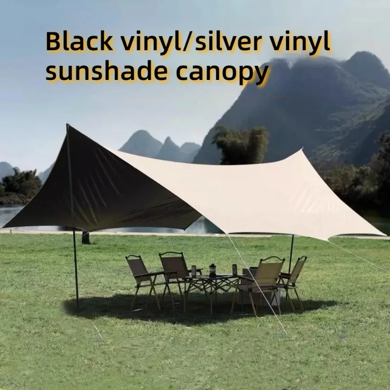 

Large Camping Tarp Waterproof Tent Outdoor Folding Portable Garden Awning Shade Ultralight Sun Shelter Camping Rain and Wind