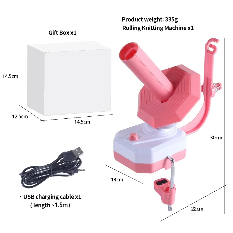 

Yarn Winder Electric Yarn Ball Winder USB Plug In Automatic Yarn Spinner Non Slip Base Wool Spinner Roller Sewing Accessories