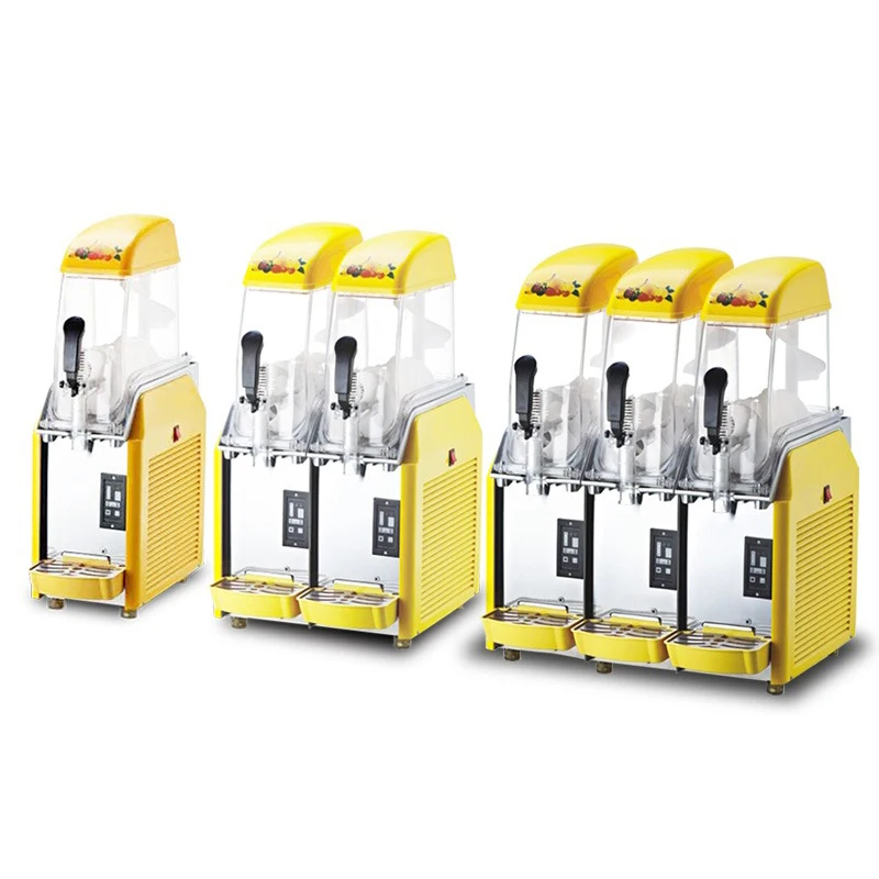 

12-36L Snow Melting Machine Commercial Three-Cylinder Double Mud Cold Drink Beverage Juicer Self-Service Smoothie