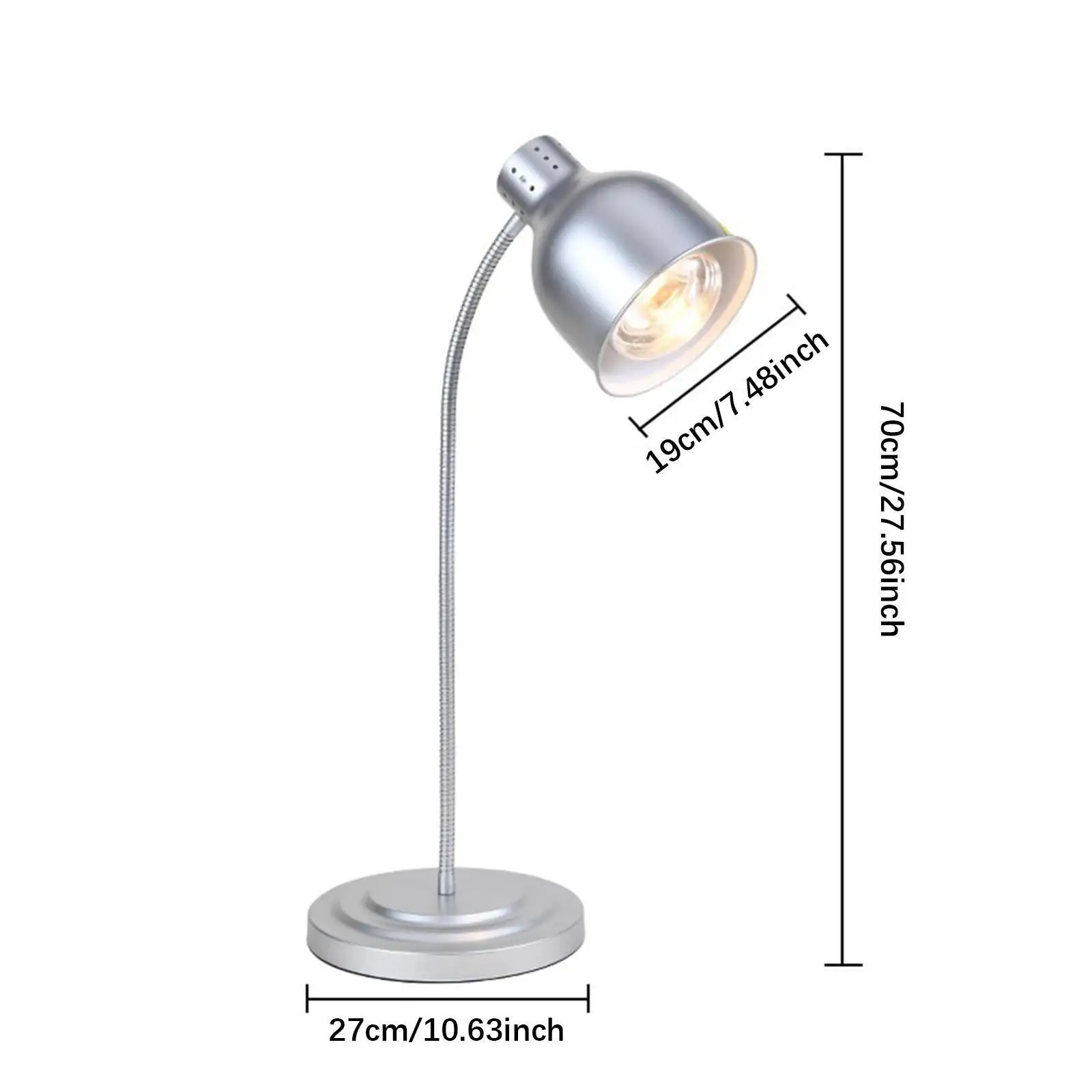 Lámpara eléctrica de calor independiente para comida, calentador de alimentos estable para Catering, cafetería, pollo, patatas fritas, cocina