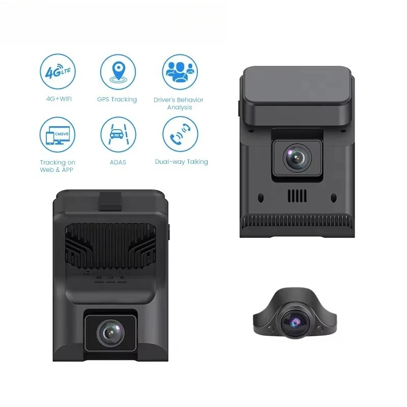 Skywonder D9 4G Dashcam GPS Tracking 1080p Dual Cams Driver's Behavior Analysis DMS ADAS Night Vision G-Sensor 150 View Angle