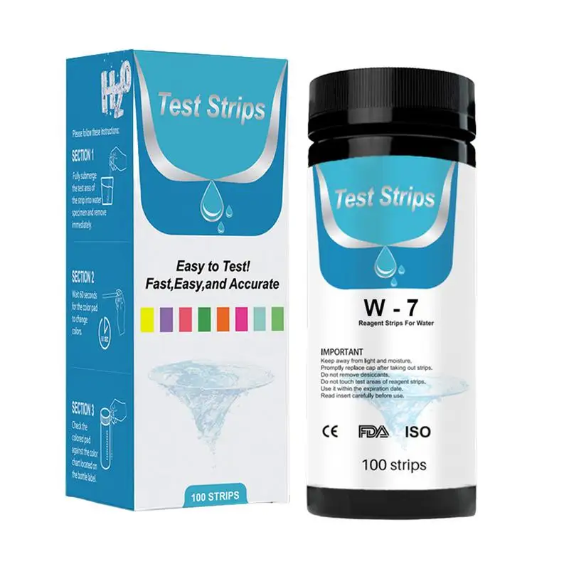 

Swimming Pool Test Strips 7 In 1 Accurate Water Test Strips 100pcs Strips For Testing Ph Total Alkali Hardness And More Ideal