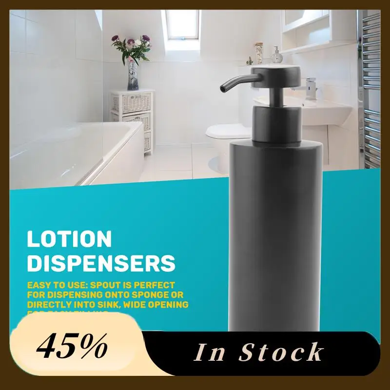 

A60Z Top Hand Soap Dispenser-Stainless Steel Dish Bath Countertop Lotion Dispensers,Black Liquid Wash Brushed Metal Soap Bottle