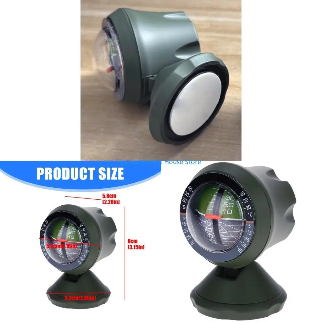 E1PC Automatic Balancing Car Level Gauge Quick Installation ABS Materials Multiple Vehicle Compatibility Clear Tilt Display