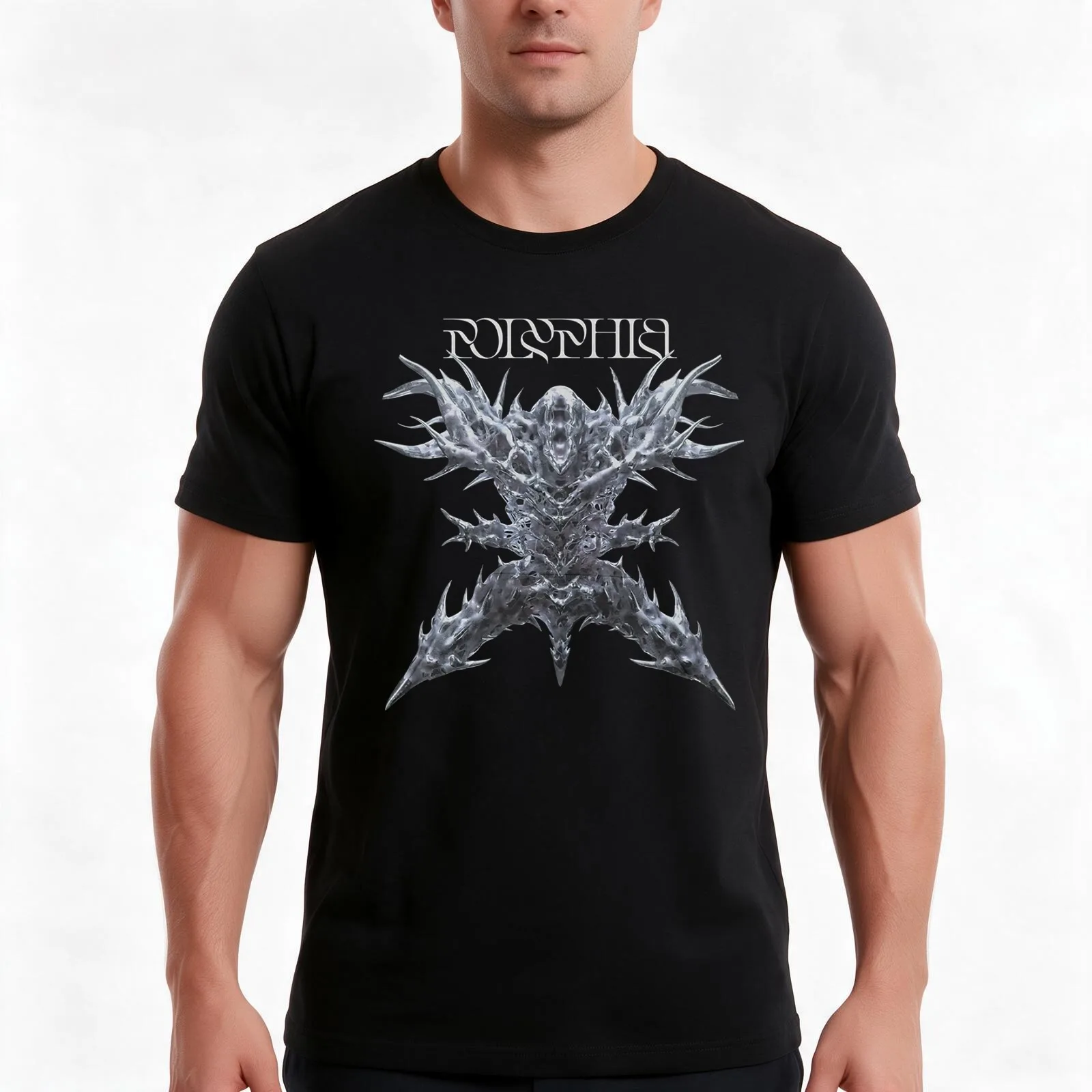 polyphia T-Shirt, Summer Casual Cotton Tee, Oversized Streetwear Tops, Vintage Graphic Print, Loose Fit Short Sleeve