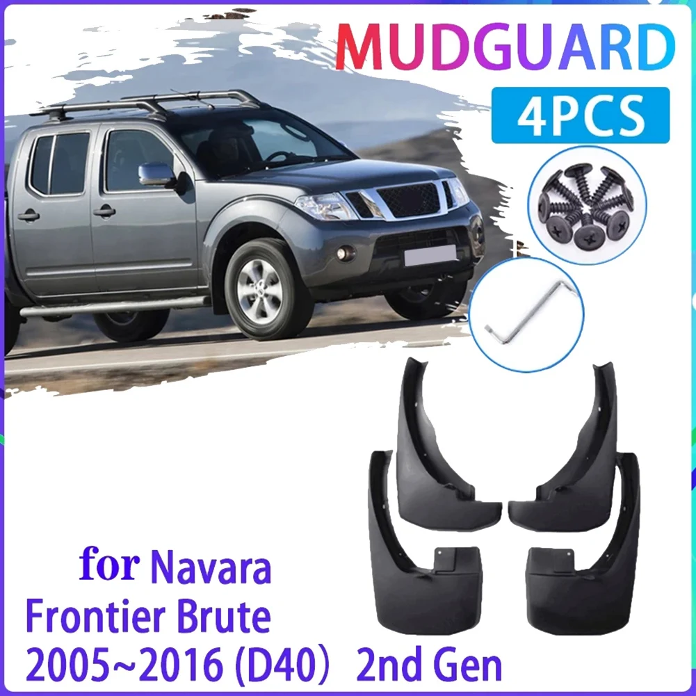 Car Mud Flaps Fender Mudguard Splash Guards for Nissan Navara Frontier Brute D40 2005-2016