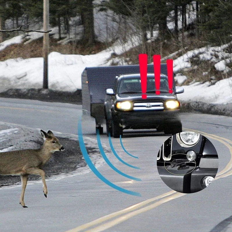 ABS Anti Collision Siren Deer Repeller Ultrasonic Wave Wild Animals Avoid Warnings Suitable For Most Cars Alert Equipment