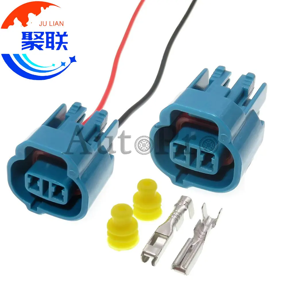 1Set 2Hole 6189-0031 Blue Auto Plastic Housing Starter Connector For Toyota Car Canister Solenoid Valve Cable Harness Socket