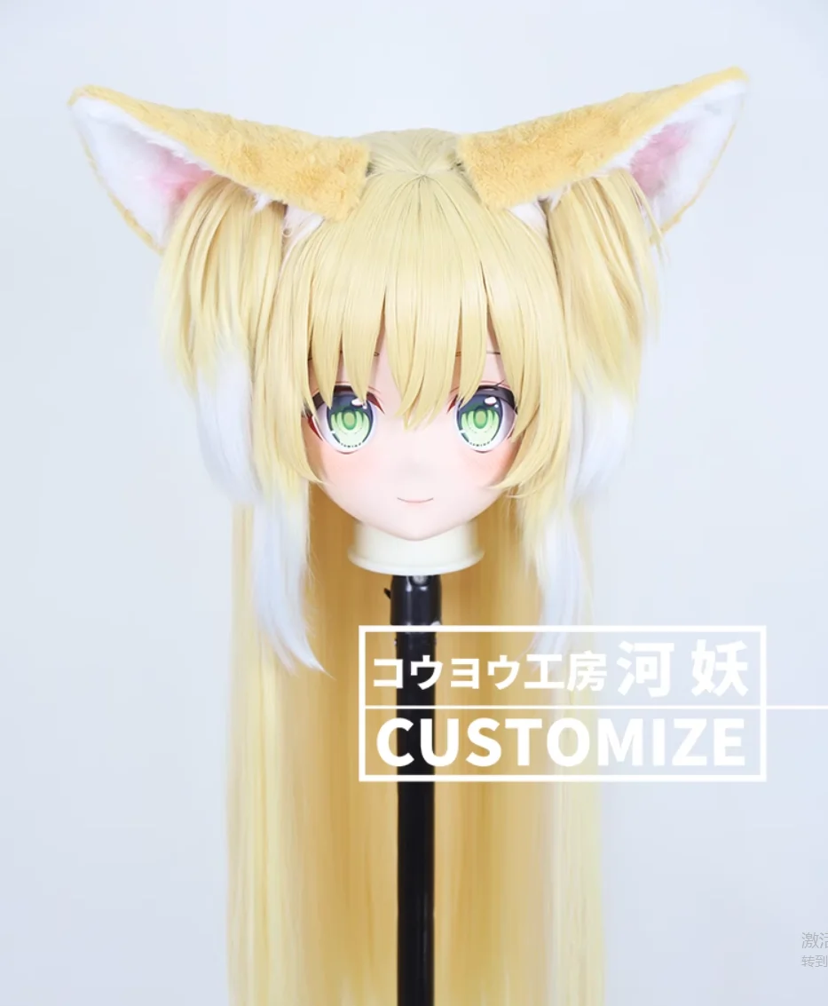 

C-10138 Customize Full Head Resin Cartoon Cosplay Japanese Character Anime Role Play Crossdress Kigurumi Mask With Back Shell