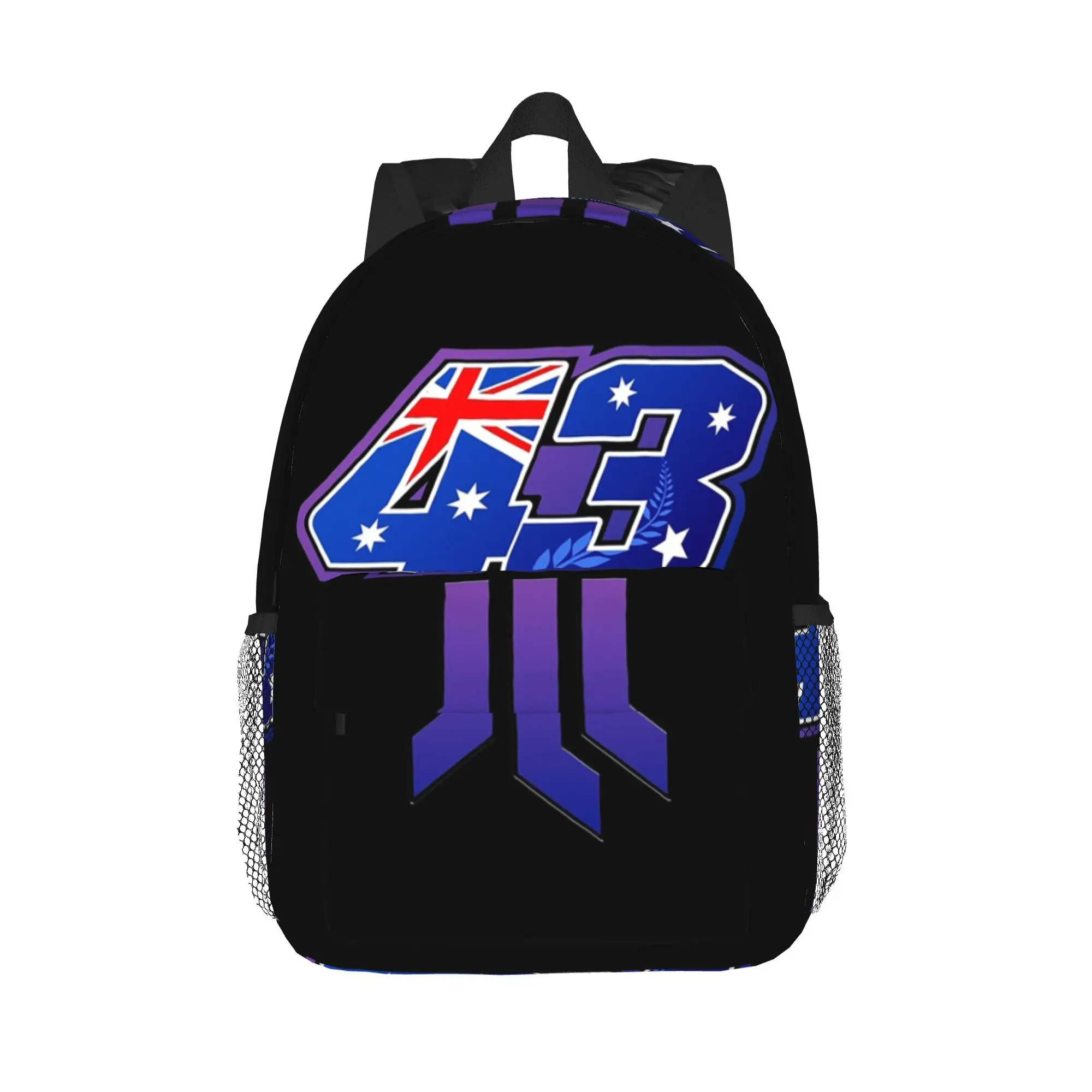 Jack Miller Number 43 Backpack Hot Sale Daypack Large Capacity Boys Girls BookBag Shoulder Bags for Men Women School Bag