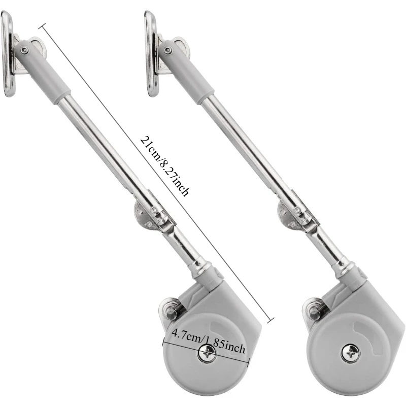 Lid Stay 105 Degree Open with Soft Close, Lid Support for Toy Box and Upward Top-Opening Flap Doors, Easy to Install