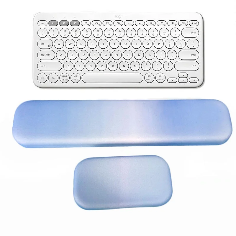 Memory-Schaum-Tastatur-Handballenauflage, quadratische Form, 5 Farbverläufe, ergonomische Unterstützung für Büro und Gaming – Detail 5