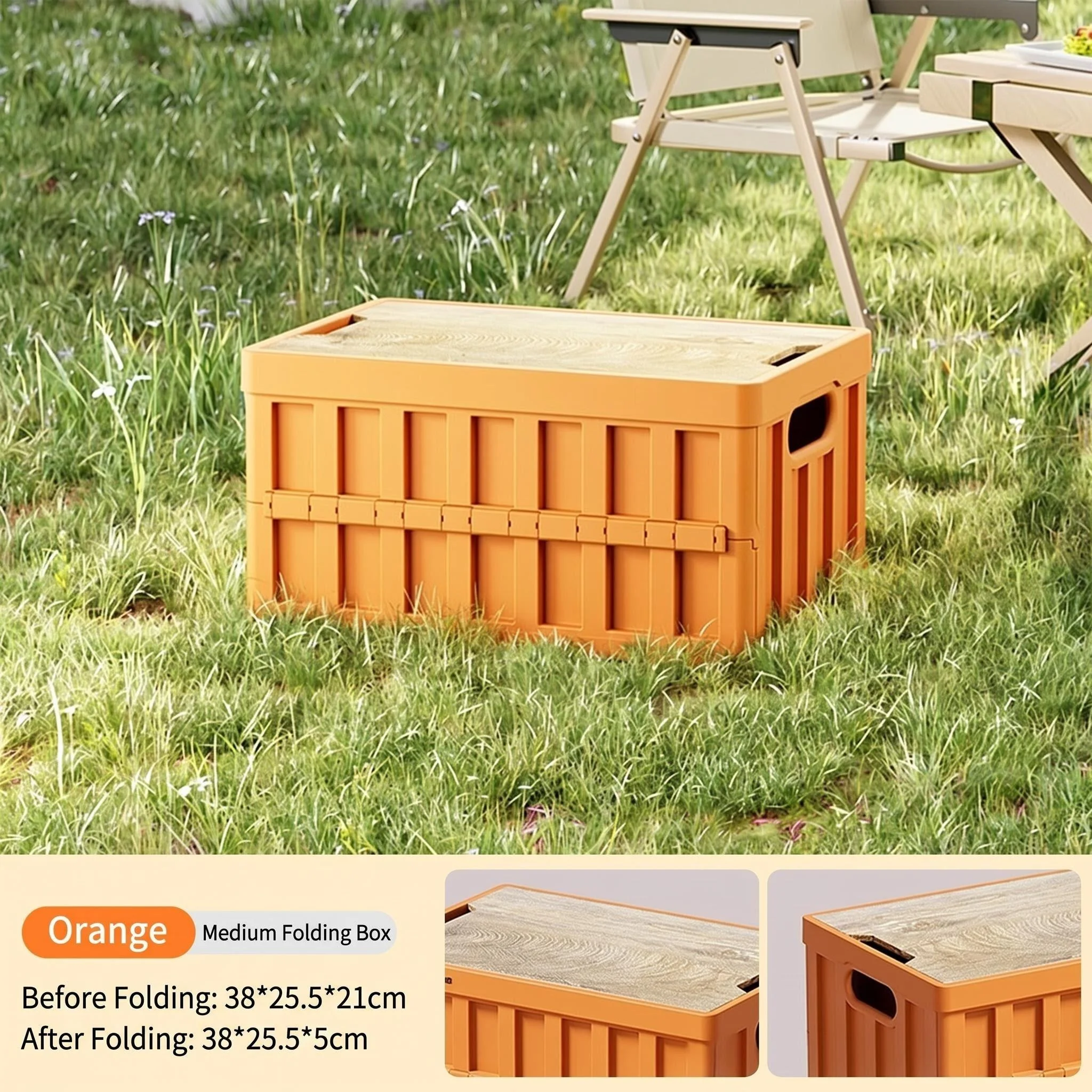 Outdoor-Camping-Aufbewahrungsbox, Faltbare Organisationsbox für Schlafzimmer, Camping-Aufbewahrungsbox für den Kofferraum