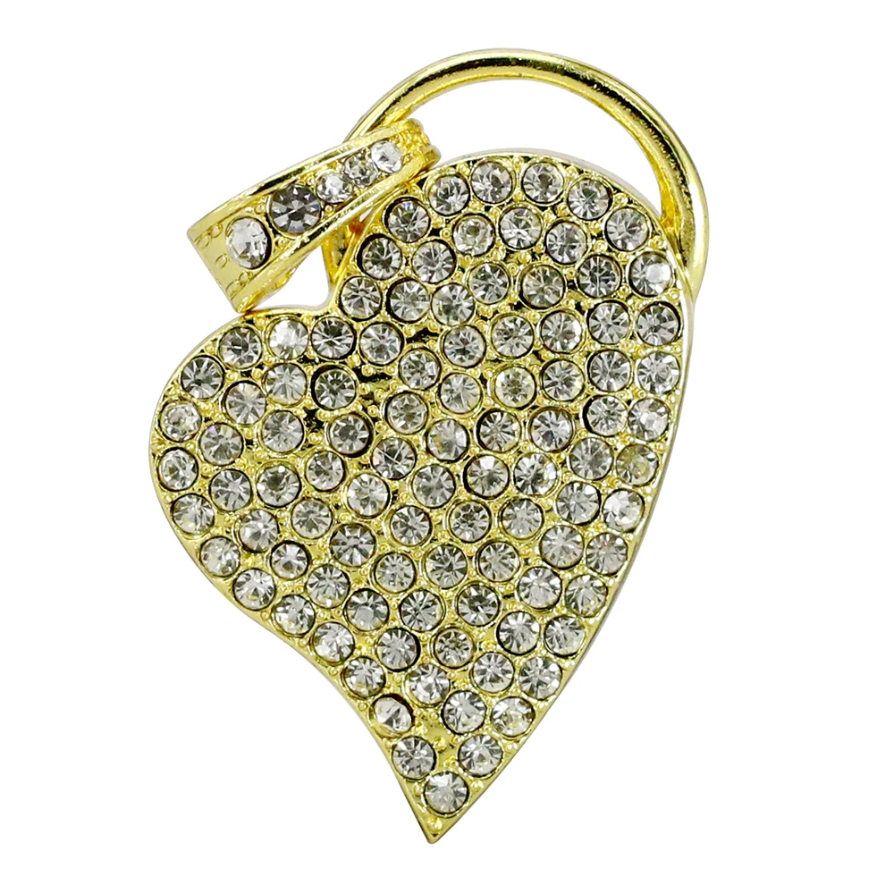 256GB Pendrive Crystal Heart USB Flash Drive Necklace Pendant 16GB32GB64GB128GB Jewelry Heart Cle Usb Stick Storage Device Gift