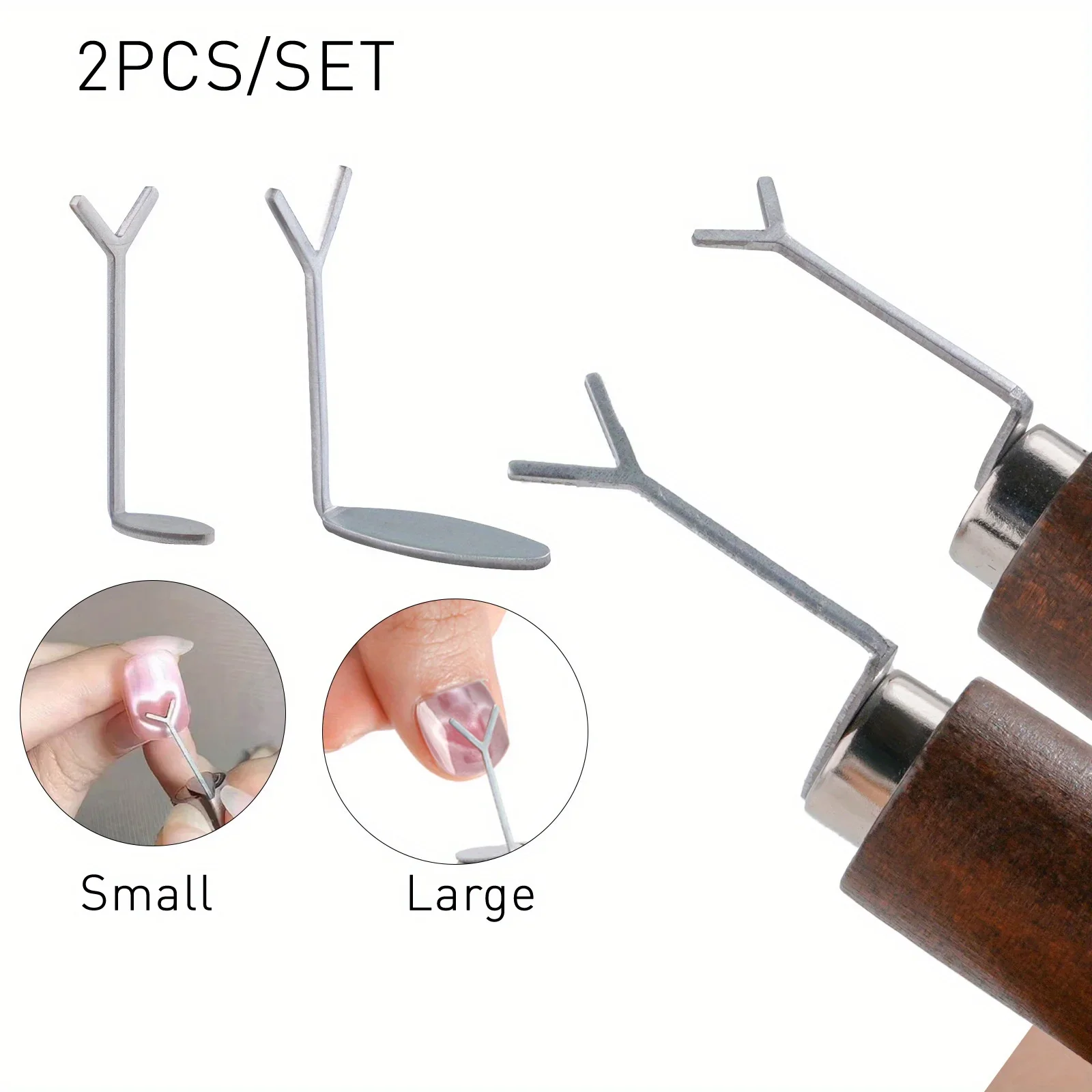 Outils pour le nail art - Aimants en forme de cœur et à motif œil de chat, utilisés pour obtenir des résultats parfaits en nail art.