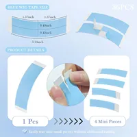 20pcs Curved walker tape Double-sided ultra hold tape hair system tape Hold Bonding Glue For salon Lace System and men's Toupee