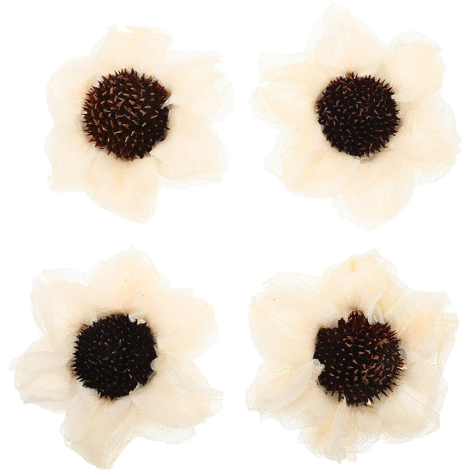 4Pcs Diffuser Flower Head Sola Wood Decorative Topper Aromatherapy Replacement Flower Head for Home Sola Diffuser Flowers