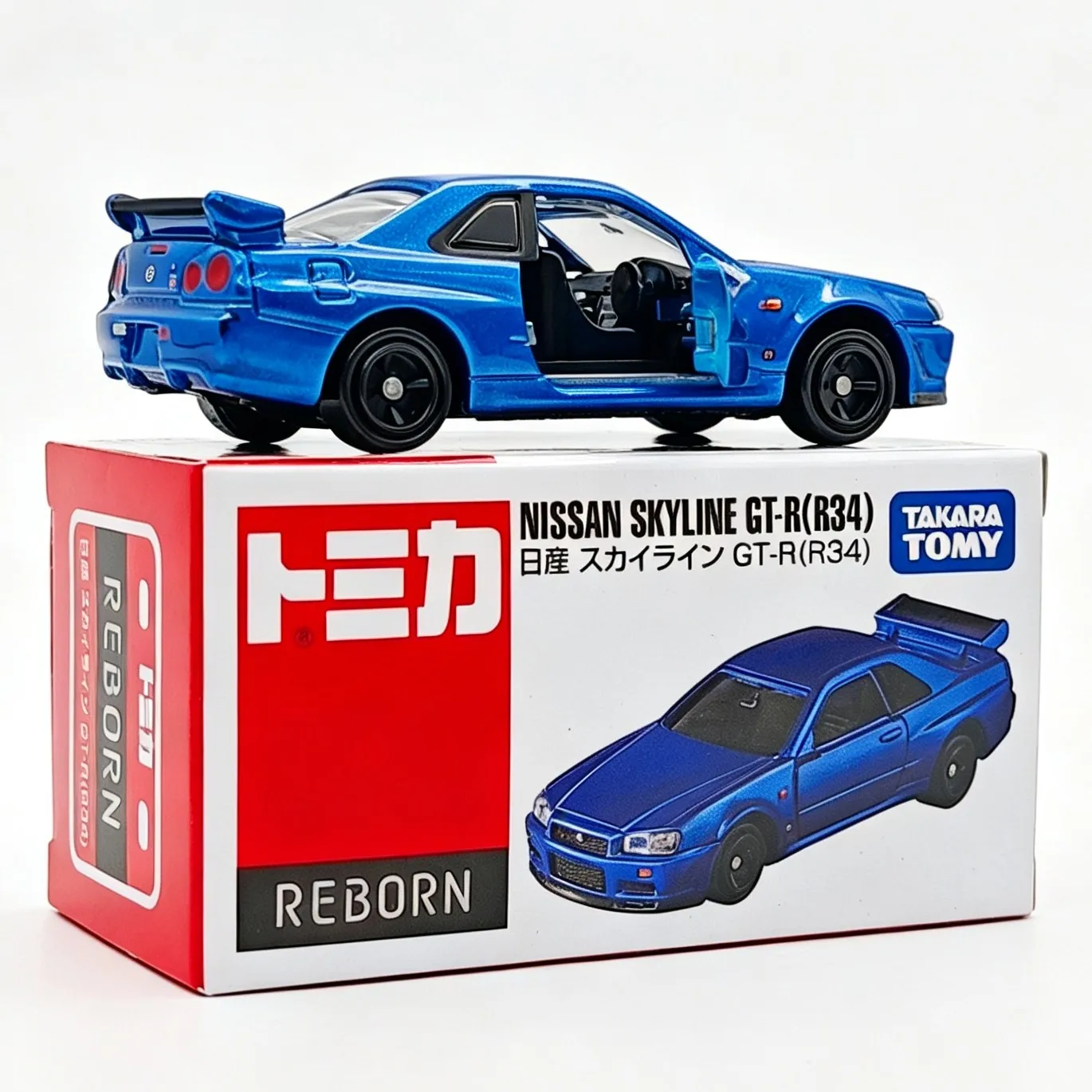 Takara Tomy Tomica Nissan Skyline Gt R R34 Alloy Diecast Car Model Reborn Series Collectible Ornament For Collection Display