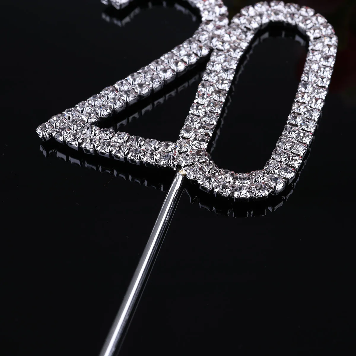 

Alasum 20th Birthday Rhinestones Glitter Cake Topper Blush Wedding Anniversary Crystal Decor Memorial Ceremony Set