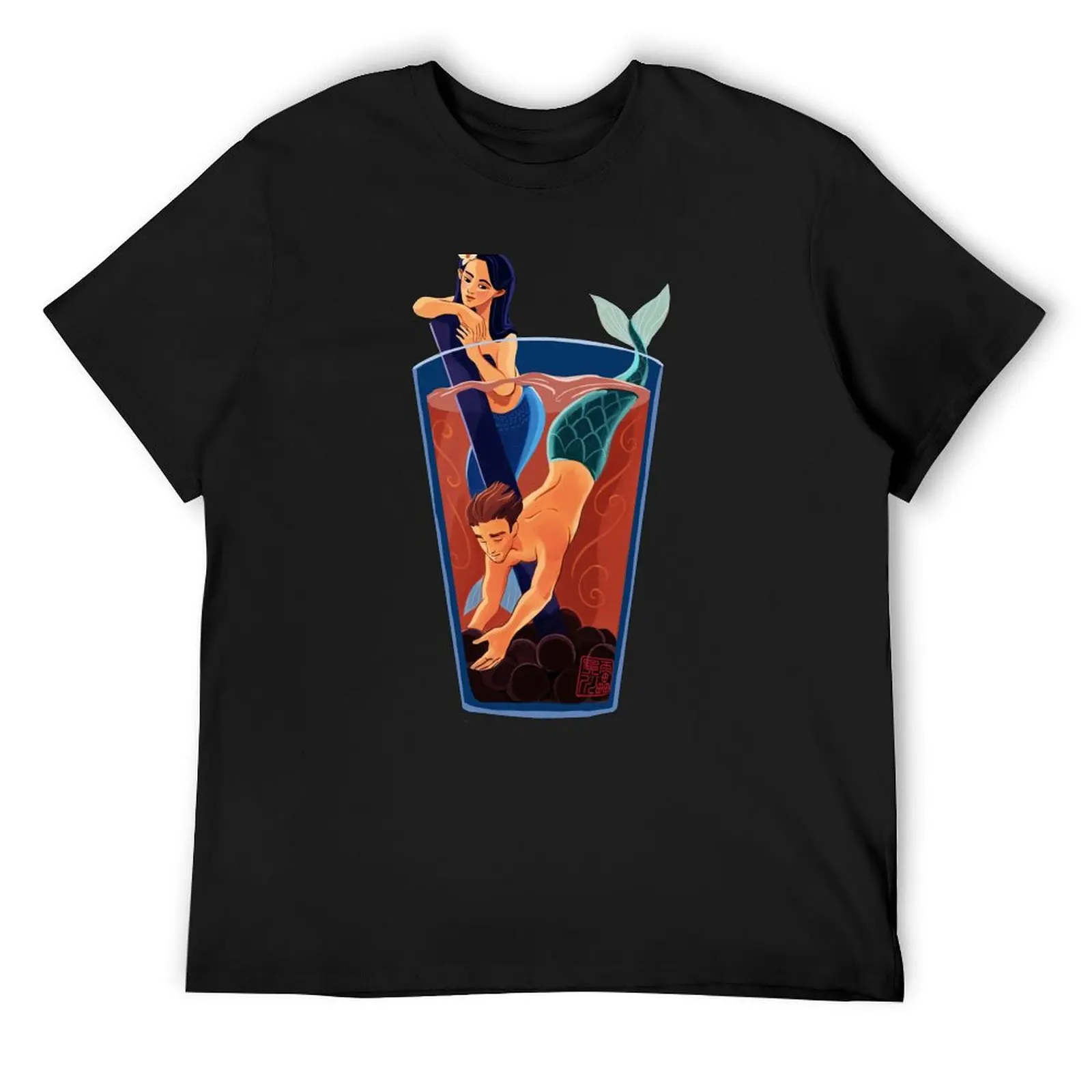 

Boba Bath T-Shirt anime stuff Aesthetic clothing plus size tops vintage t shirts mens t shirt