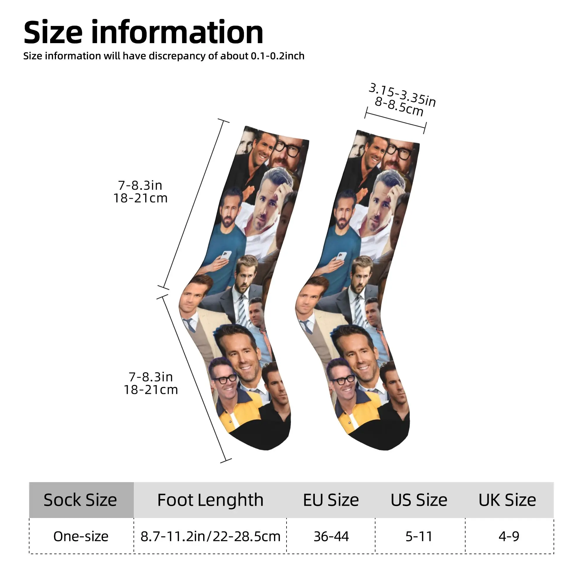 R-Ryan Reynolds جوارب ممثل وسيم جوارب مخصصة غير قابلة للانزلاق جوارب رجالية دافئة ناعمة للخريف جوارب تسلق ترفيهية