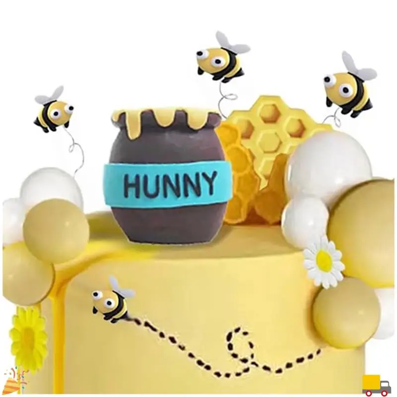 Honingpot Cake Topper Honingraat Cake Daisy Honingraat Bee Versieren Bijen Thema Verjaardag Decoratie