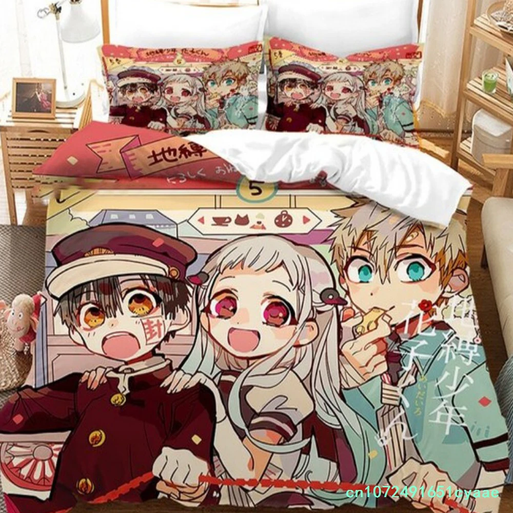 Toilet-bound Hanako-kun Bedding Set Japanese Anime Duvet Cover Set Single Queen Full King Twin Size Boys Teens Duvet Cover