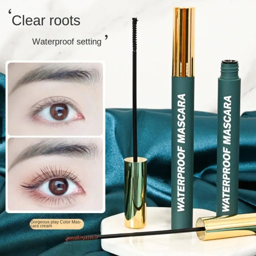Lengthens Eyelashes Black Mascara Extra Volume Ultra-Fine Waterproof Curling Natural Lashes Mascara Female Eyes Cosmetic Makeup