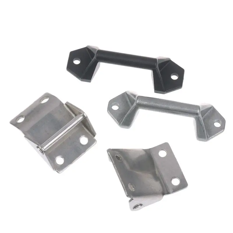 Heavy-Duty Motorbike Side Box Hooks with Straps, DIY Toolbox Accessory, Rustproof Hardware, Twin Set