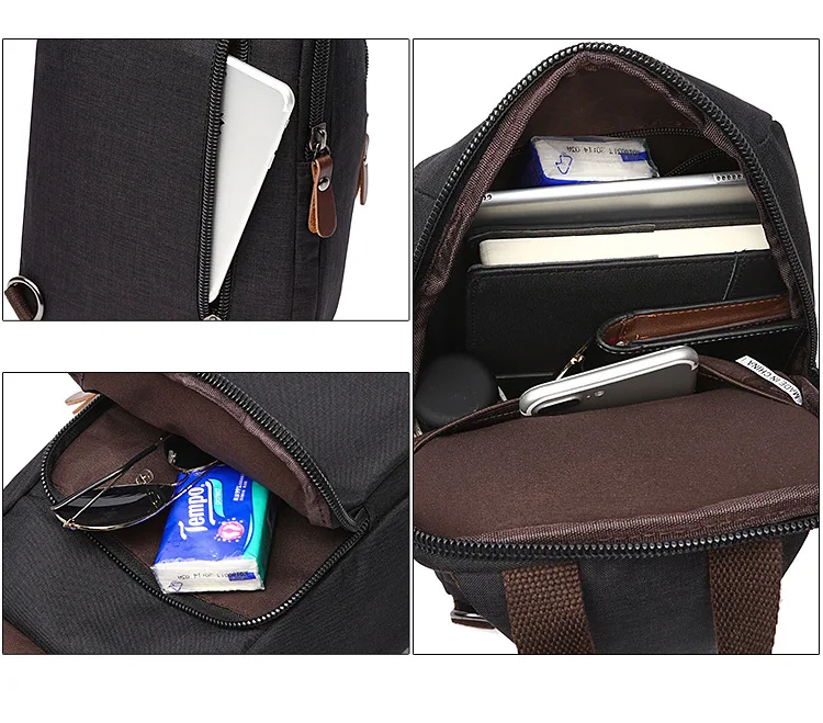 Solid Color Waterproof Shoulder Bag Backpack Korean Version College Style Backpack Men's Fashion Casual Travel Bag Shoulder Bag