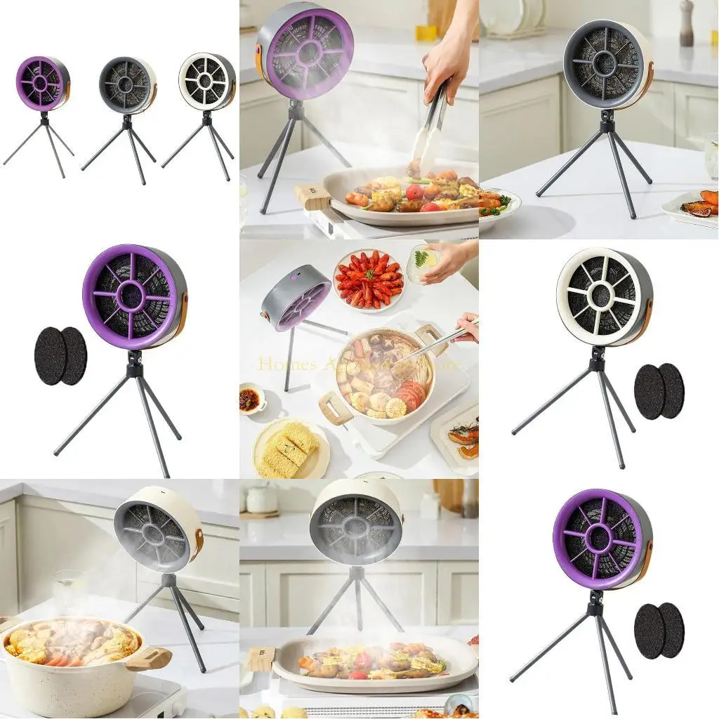 

D0AB Беспроводная кухонная выпускная капюшка с мощным воздушным настольным настольным вытяжным выпускным вентилятором.